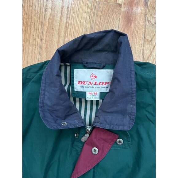 Dunlop Mens Vintage Green Jacket Size M Windbreaker - Picture 2 of 3